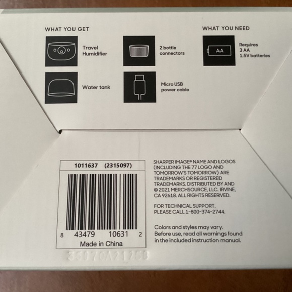 Sharper Image Travel Humidifier New in Box - Picture 5 of 6